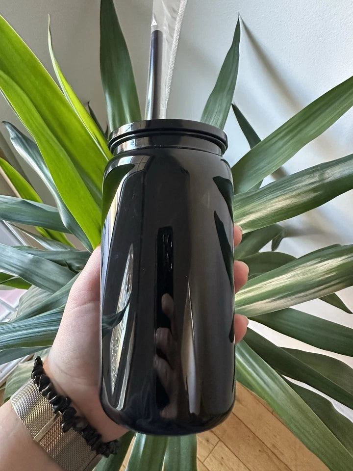 Personalised 16oz Tumbler with Straw Custom Name Cup Reusable Cold Drink